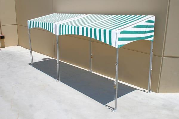 Gable Extension Tent w/direct digital graphic stripes