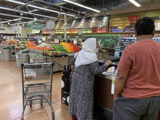 My wife Sabiha Sagri and son Tauqir Sagri doing some shopping.