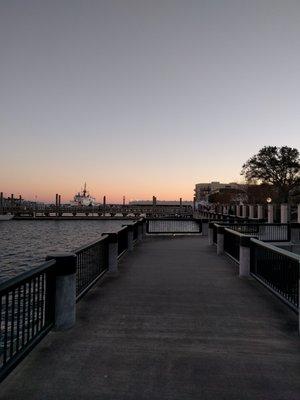 Sunset! Maritime  Center on the right