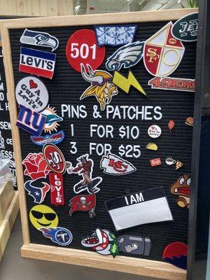 Patches and pins