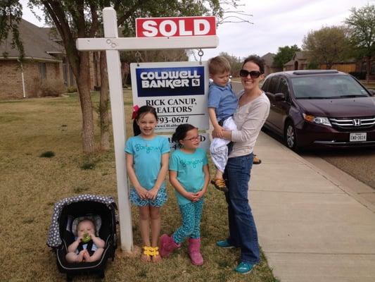 This cute family bought a beautiful home in Lubbock. So happy for them!