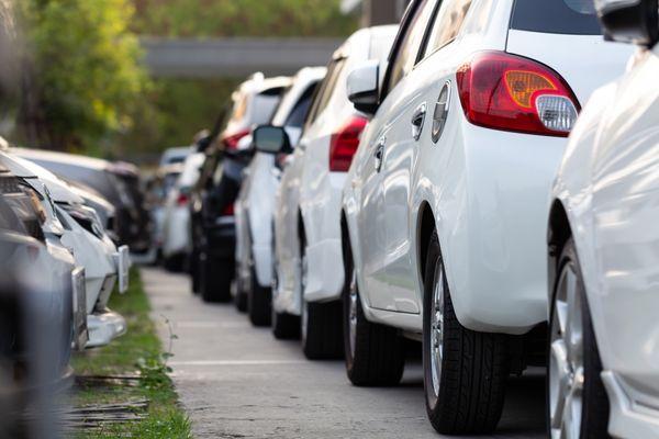 Highmark Valet - Long line of cars parked for event