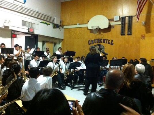 Churchill Middle School's annual Winter concert.