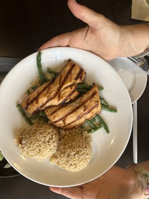 Grilled Salmon with brown rice