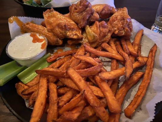 Jameson Buffalo Wings & Side Sweet Potato Fries