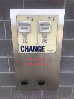 Broken change machine