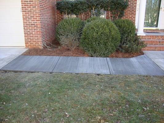 New concrete sidewalk in Apex