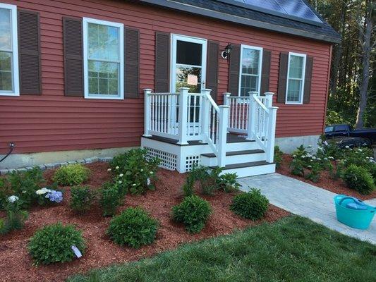 New front deck with maintenance free materials.