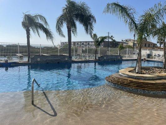 Hanging poolside