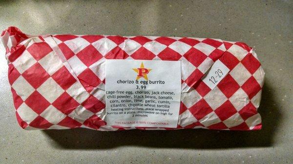 Picnic Chorizo & Egg Burrito ($3.99)