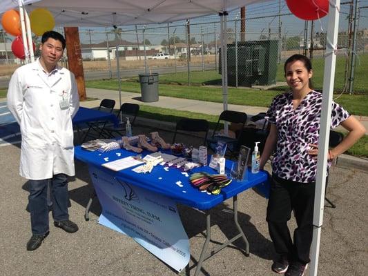 Dr. Tseng and Emma at the UCLA Harbor annual Health and Wellness Fair! They were giving out free foot and ankle exams!!