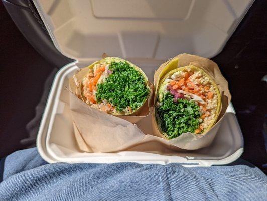 Vegan Kale Wrap with quinoa