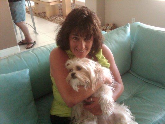 Deb and Frankie (cousin's dog)