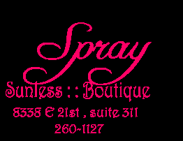 Spray sunless boutique