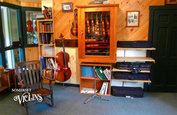 We carry violins and violas, cellos, bows, and a full line of accessories for the student and professional musician.