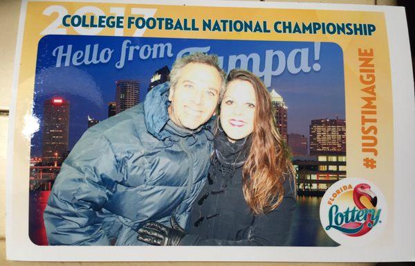 Do we look cold? Thanks, Florida Lottery!