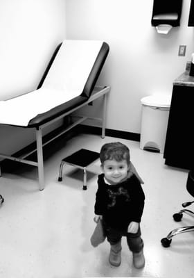 One of our littlest patients. No one is too small to feel better though!