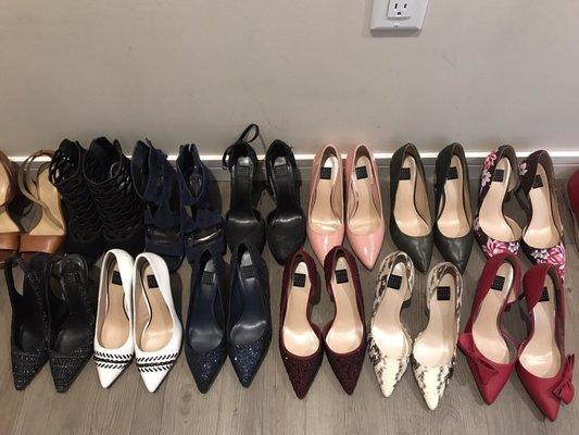 Whbm: my high heels selection from the store. No, I didn't buy them at the same time, it just accumulated to this.