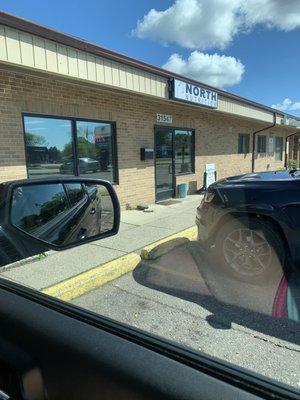 Store front in a strip mall