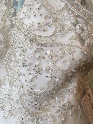 The gorgeous gown details!