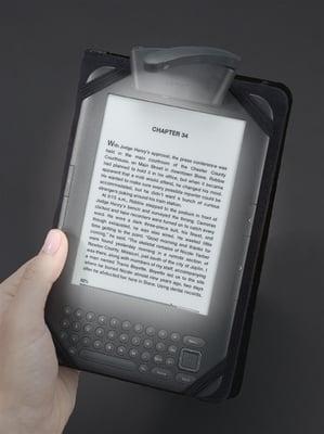 Verso Arc Light - works with Kindle, Kobo, Nook and Sony e-readers. rechargeable - it's awesome.