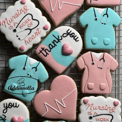 Nurse custom decorated cookies