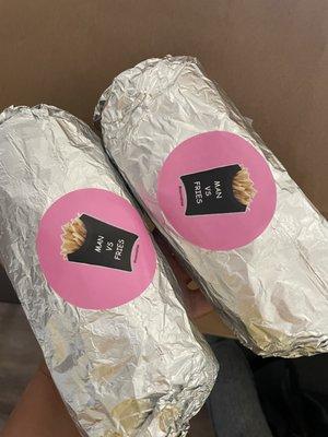 Two burritos: SoCal Burrito + NorCal Burrito