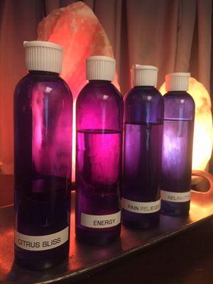 Aromatherapy is included. Choose from Citrus Bliss, Energy, Pain Reliever or Relaxation.