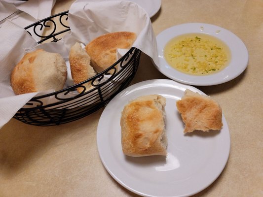 This fresh bread and oil dip is amazing. Bread made fresh daily.