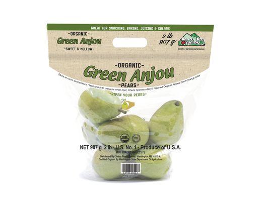 2lb Organic Green Anjou pouch bag.