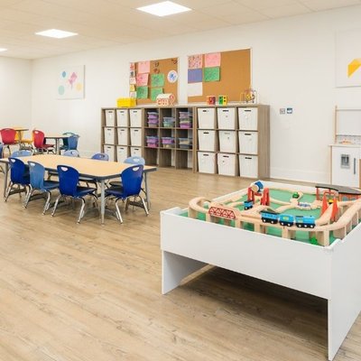 Inside of an ABA therapy space at an AIM Clinic.