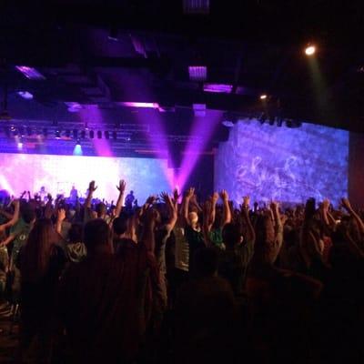 Worship during pre-teen camp