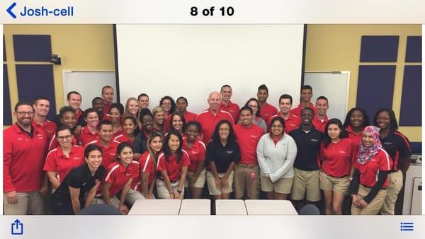 Dr. Andrew Yellen lectured to Dr. Josh Yellen's athletic training Masters Students