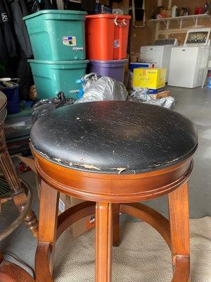 Pub stools before reupholster