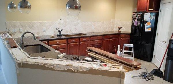 Stove Top wall, Before