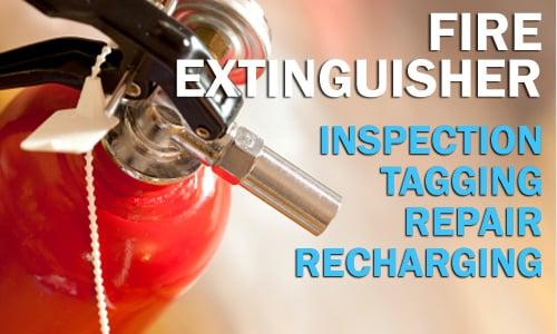 Fire Extinguisher Inspection, Fire Extinguisher Tagging, Fire Extinguisher Repair, Fire Extinguisher Recharging