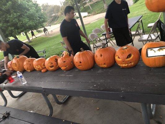 Pumpkins Carving Competition with the team