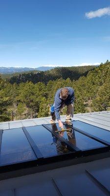 Cleaning skylights