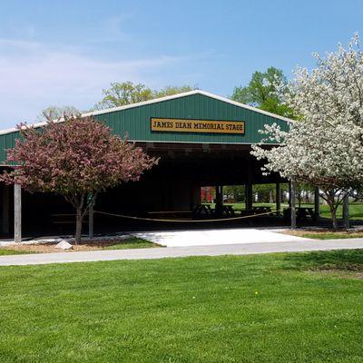 The pavilion has a stage named after local celebrity James Dean