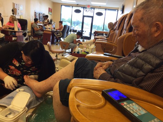 A day at the spa! Real men do get pedicures!