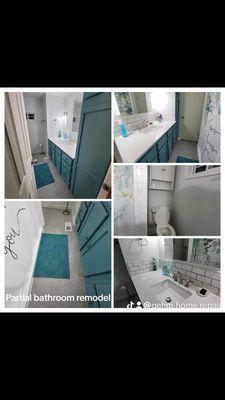 Partial bathroom remodel