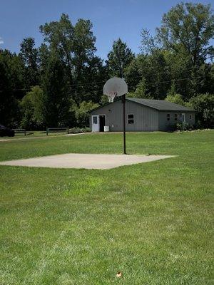 Game room and basketball court