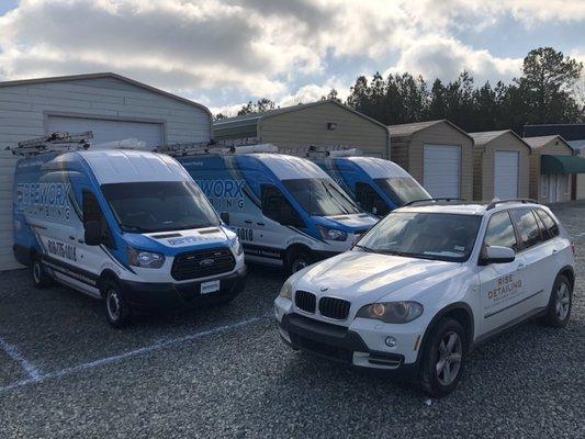 Mobile fleet wash on 3 transit vans that we ceramic coated