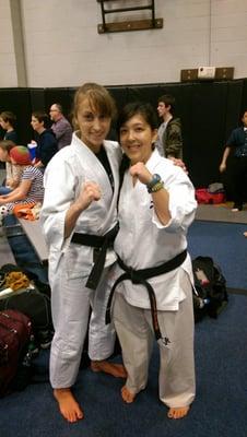 Lady blackbelts.