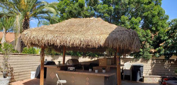 rethatched palapa