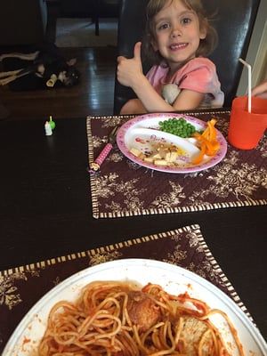 Our dog will never pester us at dinnertime! She goes straight to her mat and stays there - thanks to what we learned at Happy Dog!