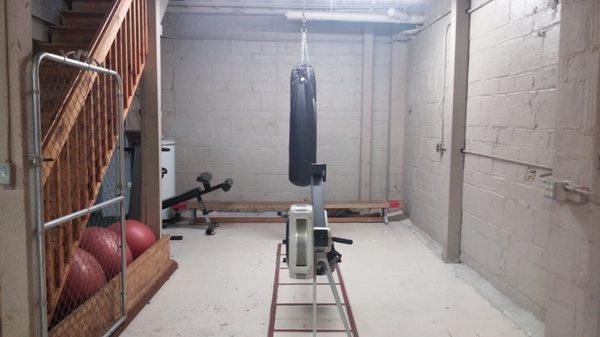 Heavy bag, rowing machine