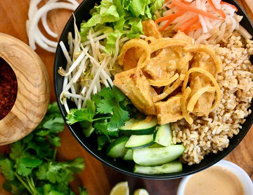 Curry Tofu Brown Rice Bowl