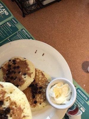 Chocolate chip silver dollar pancakes