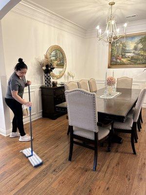 Cleaning wooden floors